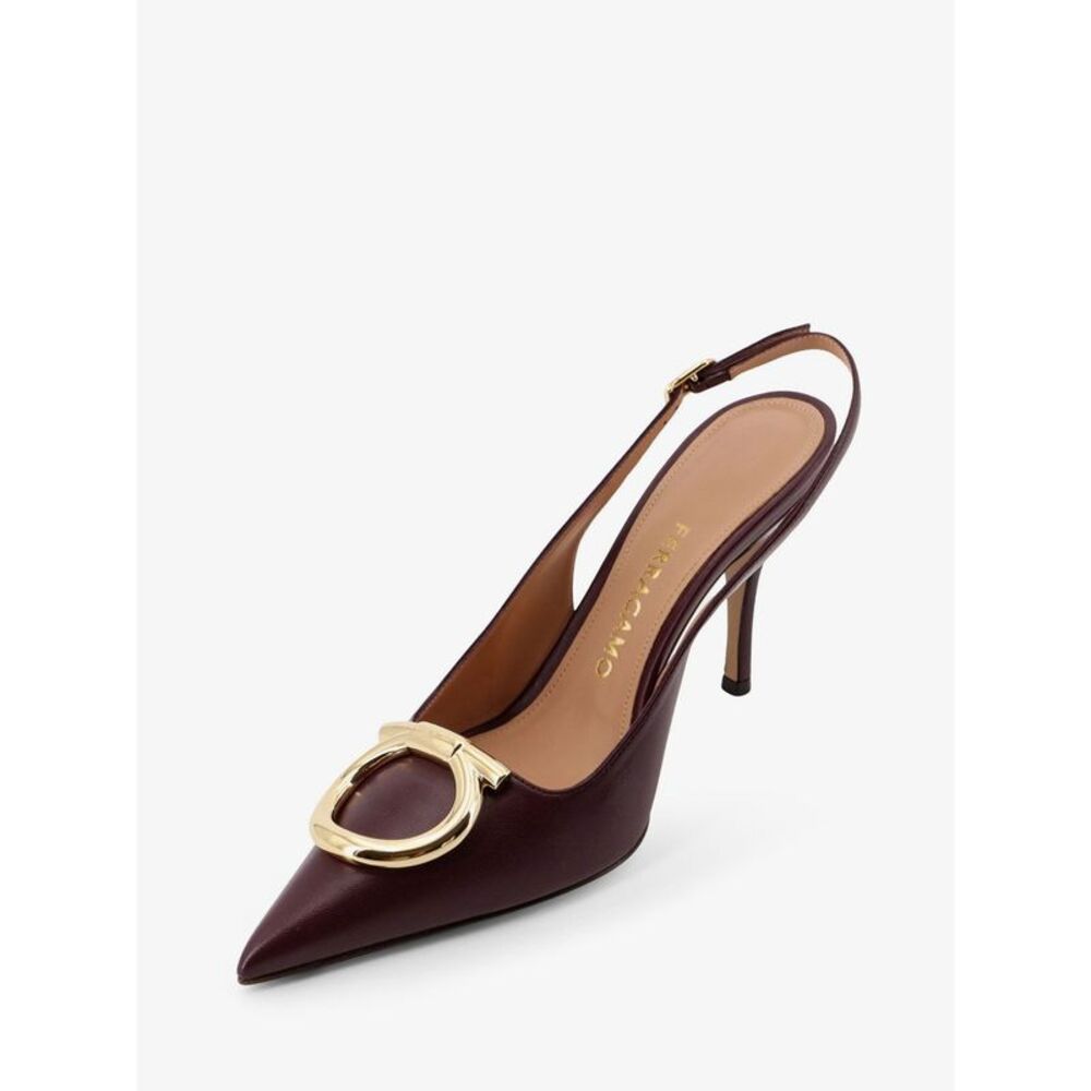 Ferragamo Women Sara 95 Leather Slingback Pumps - Picture 4 of 4